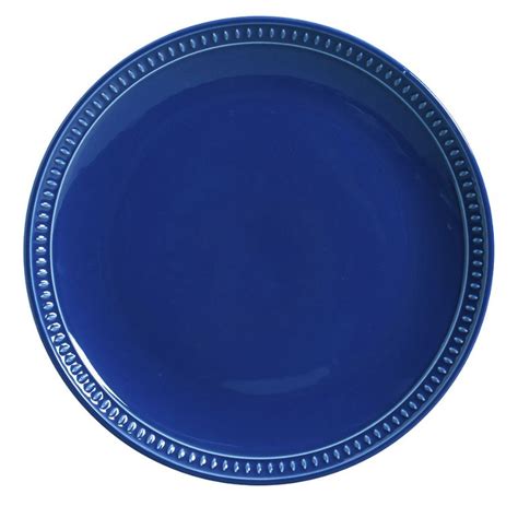 Prato Raso Sevilha Azul Navy Porto Brasil Pratos Lilian Gift Design