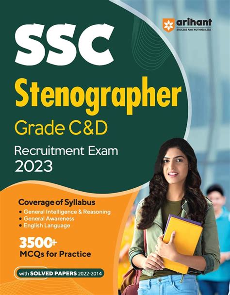 Arihant SCC Stenographer Grade C D Guide Exam For 2023 Exams RS