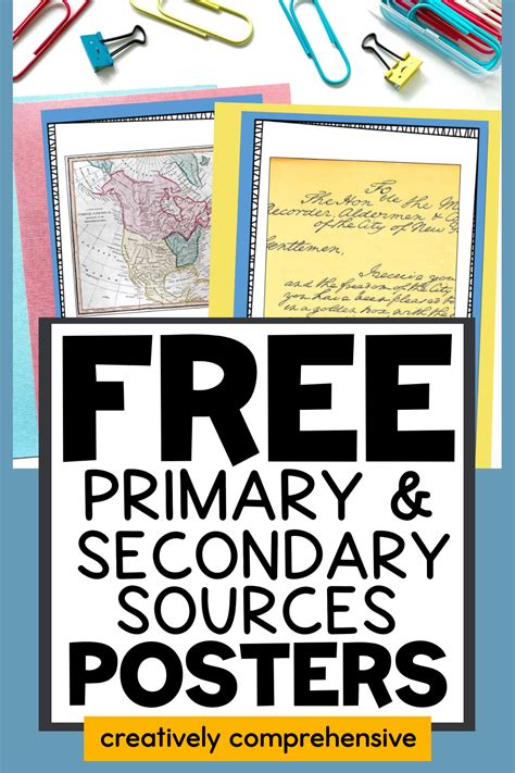 Primary and secondary sources posters – Artofit 
