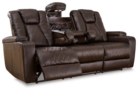 Mancin Reclining Sofa With Drop Down Table 2970389 By Signature Design