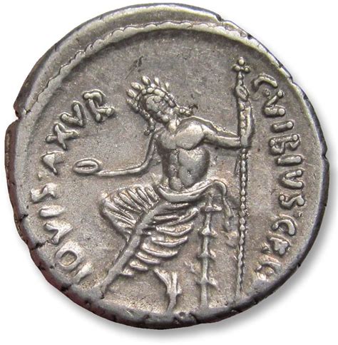 Roman Republic C Vibius C F C N Pansa Caetronianus Bc Denarius