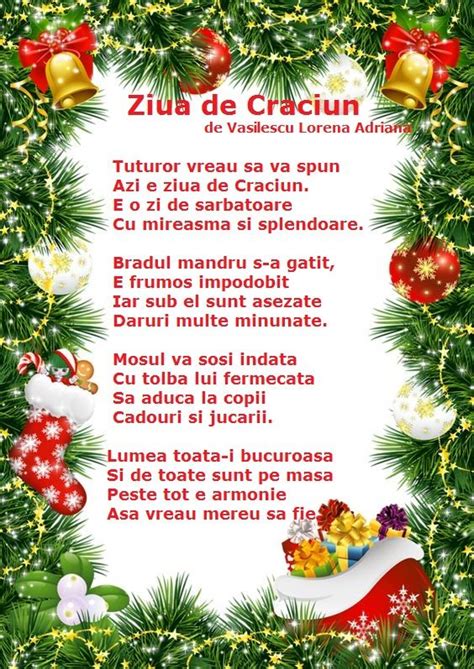 Poezie Ziua De Craciun De Vasilescu Lorena Adriana Educazione