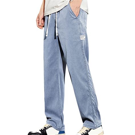 WEAIXIMIUNG Men Cargo Pants Baggy Mens Cargo Pants Elastic Waist