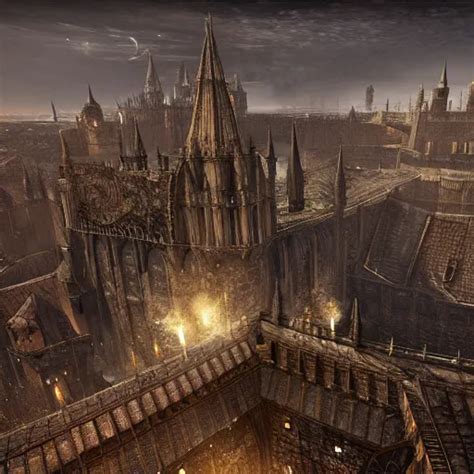 A Sprawling View Of Anor Londo Dark Souls In A Starry Stable