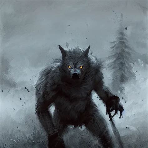 Artwork Inspired By Jakub Rozalski Werewolf Stable Diffusion