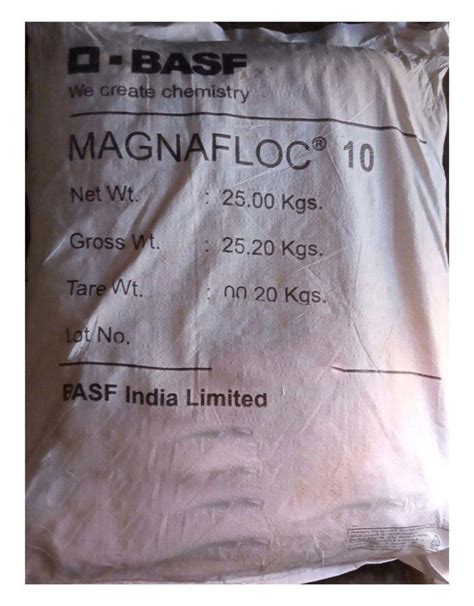 Off White Basf Magnafloc Anionic Polyelectrolyte Packaging Type