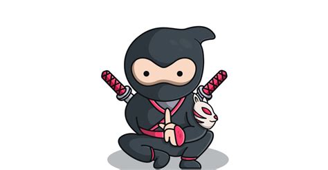 Ninja With Double Katana Sword #378163 - TemplateMonster