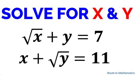 Solve For X And Y Difficult Equation Challenging Algebraic Equation Algebra Youtube