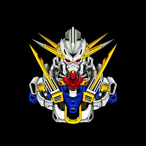 Gundam robotic mascot logo vector logo vector 5368450 Vector Art at ...