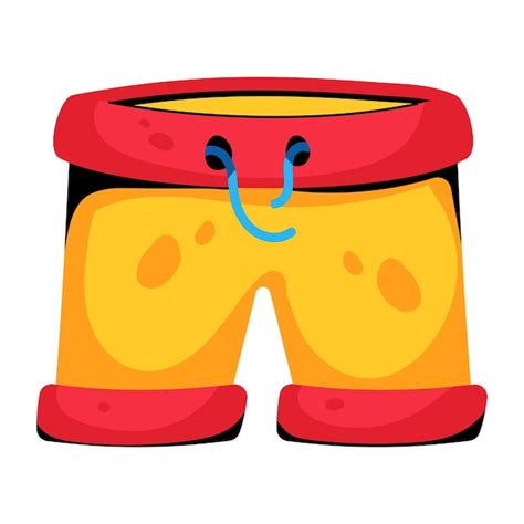 Icono Plano De Pantalones Cortos Vector Premium