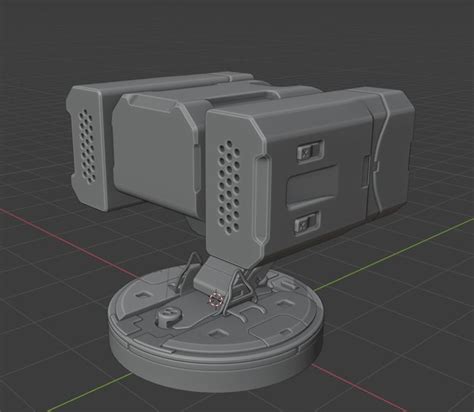 Hardsurface Sci fi Turret Design 3D model | CGTrader