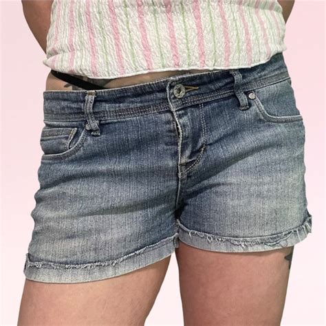 Vintage Y2k Low Rise Denim Shorts Gem