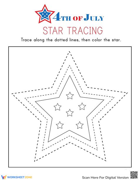 Star Tracing Worksheet