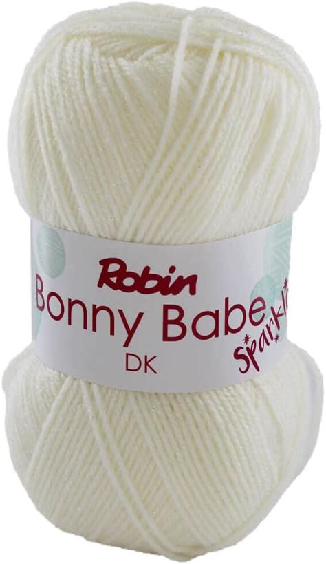 Robin Babe Sparkle DK 100g Cream Yarn Amazon Co Uk Home Kitchen