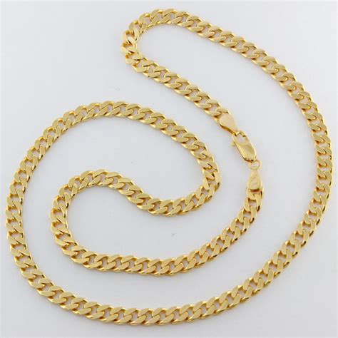 Solid Hallmarked Heavy 9ct Yellow Gold Curb Link Chain 21 28 5 G Rrp £