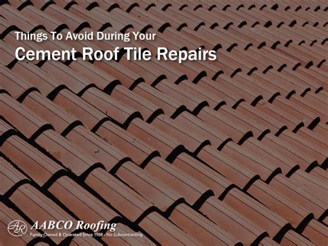 Cement Roof Tile Repairs: Things To Keep In Mind