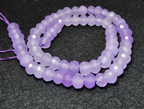 Strang Echte Helle Lavender Jade Perlen X Mm Facet Kaufen Auf