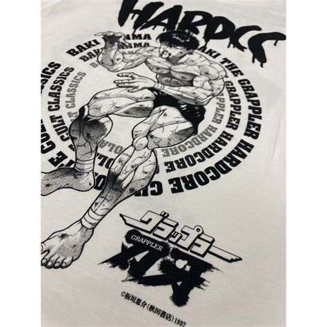 グラップラー刃牙範馬刃牙VS猪狩完至 シャイシャイバニラホワイト Tシャツ Hardcore Chocolate ハードコアチョコレート メール便対応 プロレス専門店バック