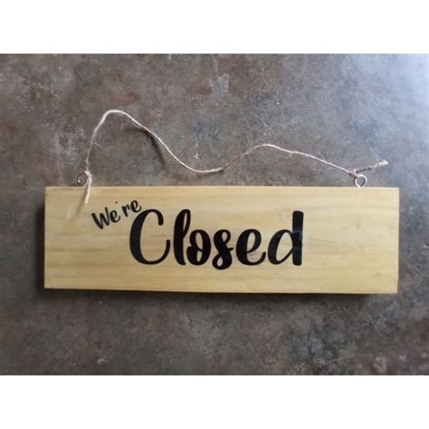 jual wood sign open close shopee indonesia