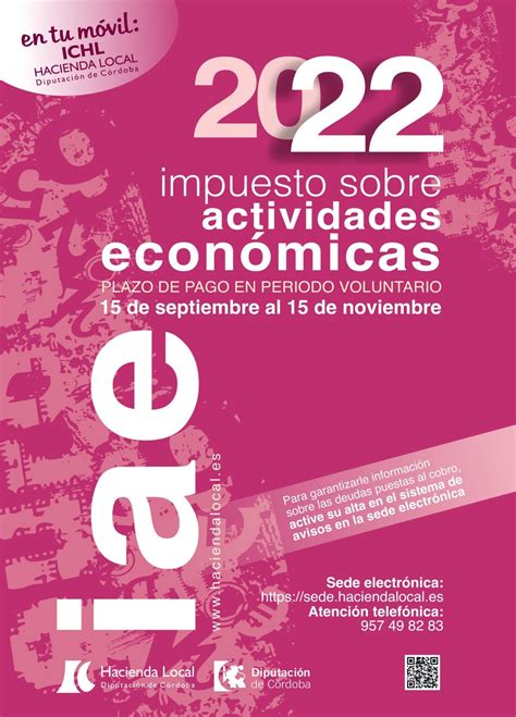 Puesta al cobro Impuesto sobre Actividades Económicas 2022