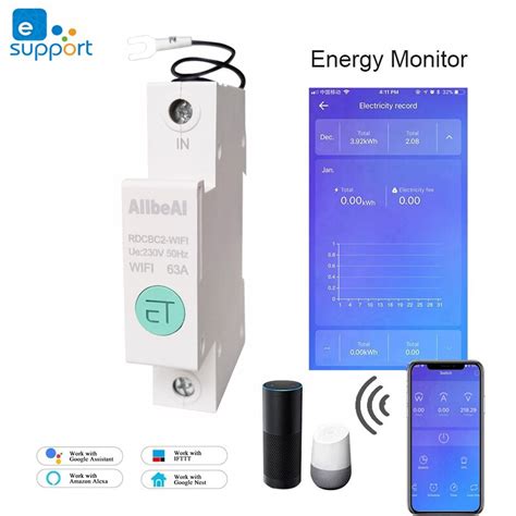 220v Wifi Smart Circuit Breaker Ewelink Wifi 220v Meter Wattmeter