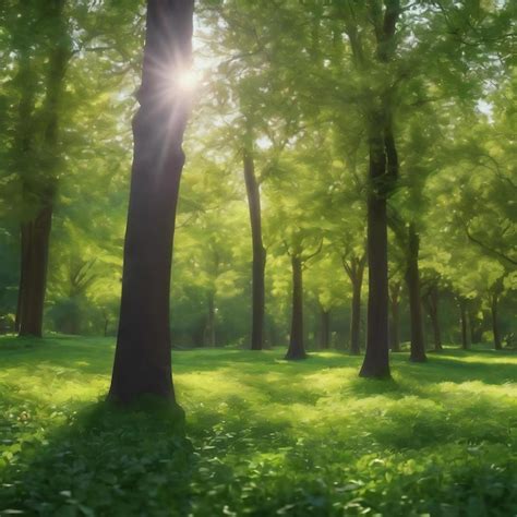 Premium Photo Sunny Abstract Green Nature Background Blur Park With