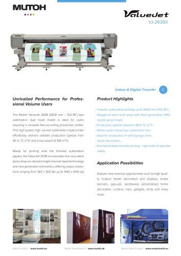 Valuejet Mh Mutoh Pdf Catalogs Technical Documentation Brochure