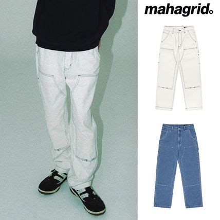 Mahagrid Ssdouble Knee Denim Pant Mahagrid Buyma