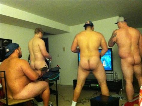 Hanging Out With Friends Playing Xboxnaked Glenard P Brookenhiemer