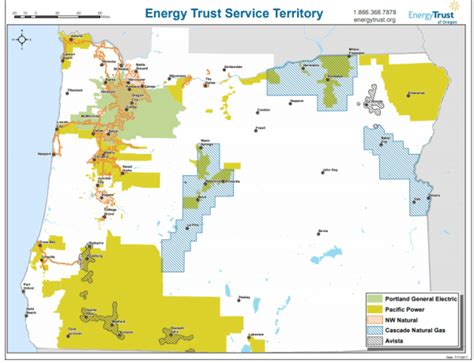 Oregon Power Map Red Green And Blue