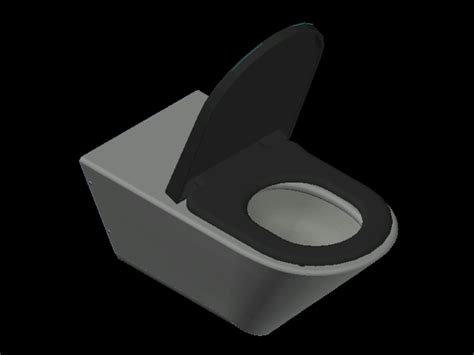 Toilet 3d in AutoCAD | Download CAD free (641.88 KB) | Bibliocad