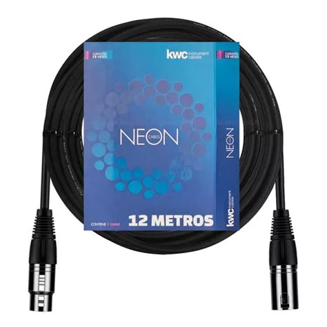 Cable Para Microfono Xlr Canon Kwc Neon Profesional 12 Metrs