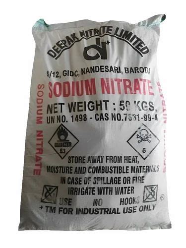 White Crystals Sodium Nitrite Deepak Nitrite For Industrial Packaging