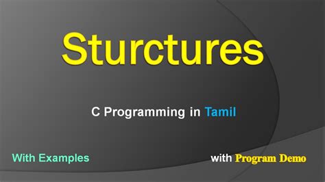 C Structure C Programming Structures In C Program Declaration