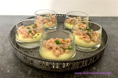 Verrines De Mousseline De Pommes De Terre Aux Crevettes Grises Les