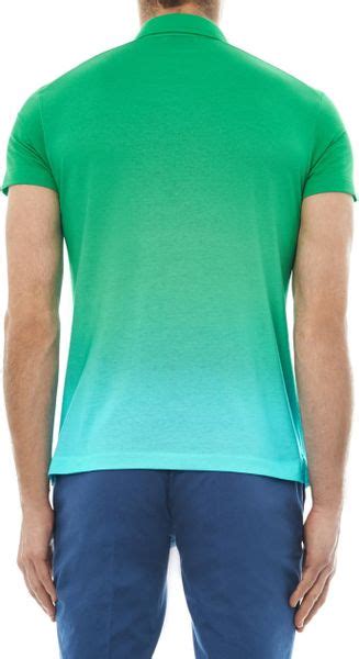 Richard James Ombré Cotton Polo Shirt In Green For Men Lyst