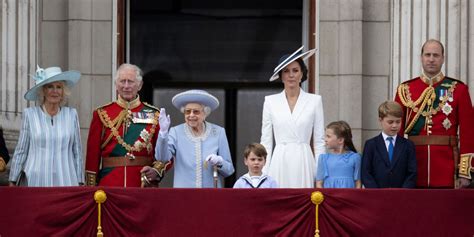 Jubil De La Reine La Famille Royale R Unie Au Balcon De Buckingham