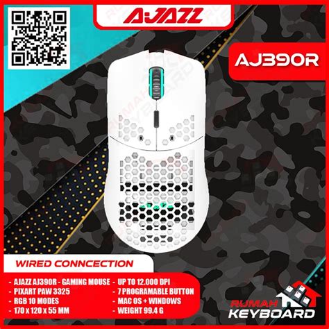 GAMING MOUSE AJAZZ AJ390R WIRED USB LIGHT RGB WHITE