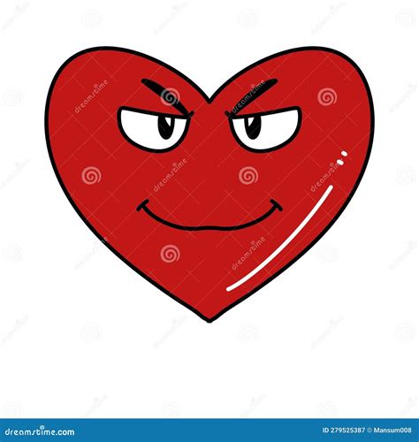 Red Heart Shape On White Background Stock Illustration Illustration