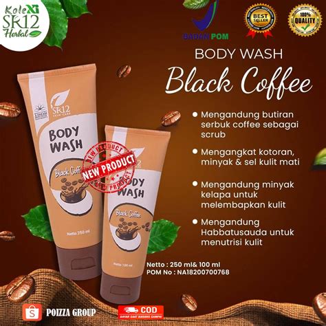 Jual SABUN MANDI PENCERAH KULIT BODY WASH BLACK COFFEE SR12 SABUN