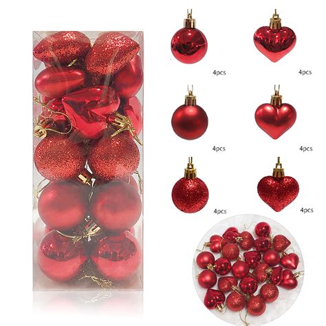 Jlong Pcs Valentine S Day Heart Ornaments Heart Baubles Heart