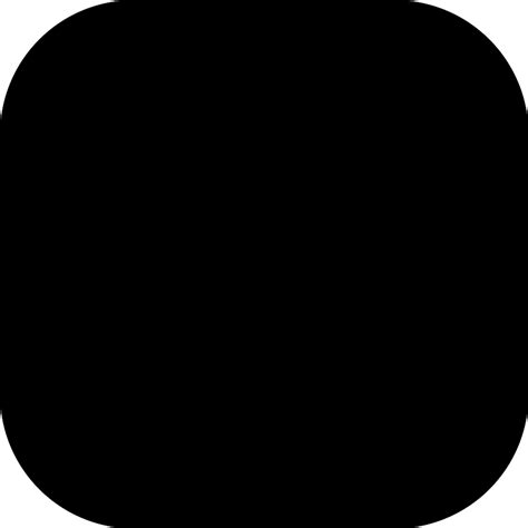 Black Rounded Square Shape Vector SVG Icon - SVG Repo