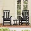 LUE BONA Hampton Black Recycled Plastic All Weather Resistant Outdoor