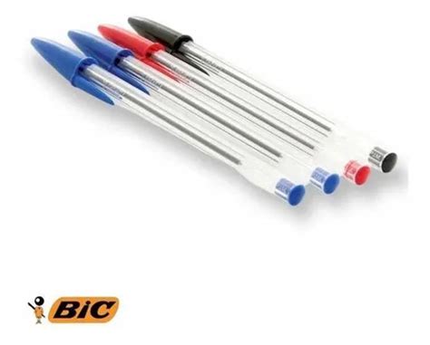 Kit c 4 Canetas Bic Cristal Dura Mais A Clássica Ponta 1 0mm Caneta