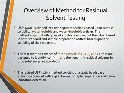 Q3c Guideline For Residual Solvents Ppt