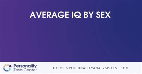 Average Iq By Sex Best Guide