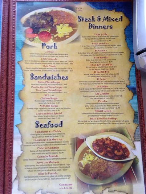 Menu At Toro Loco Restaurant Louisa Ky 2565