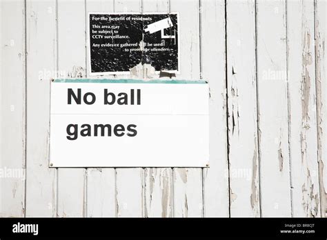 No Ball Games Sign Hi Res Stock Photography And Images Alamy