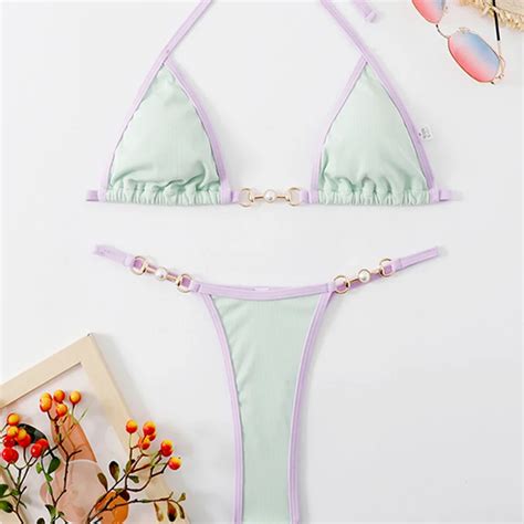 2023 Bikinis Thong Micro Bikini Set Sexy Swimsuit Swimwear Women 2