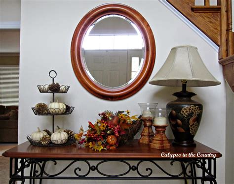 Fall Decorating With White Pumpkins In The Foyer Calypso In The Country